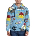 thumbnail image 1 of Lsque Pirate Marine Animals Pattern Casual Men's Hoodie,Hooded Sweatshirt with Kangaroo Pocket,Pullover Hoodie-Large, 1 of 7