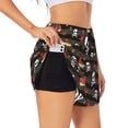 thumbnail image 1 of Lsque Pirate skull Printed Women's Running Shorts with Liner Pockets,Elastic Quick Dry Workout Athletic Gym Yoga Shorts,Womens High Waist Shorts-XX-Large, 1 of 7
