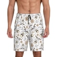 thumbnail image 1 of Lsque Pirate skulls Pattern Mens Sleep Pajama Shorts,Short Pajama Pants, Cotton Ultra-Soft Knit-Small, 1 of 6