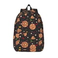 thumbnail image 1 of Lsque Pizzas Mushrooms Pattern Canvas Daypack, Durable Backpack, High-quality Versatile Backpack,Vintage Compact Backpack-Small, 1 of 6