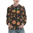 thumbnail image 1 of Lsque Pizzas Mushrooms Pattern Casual Women's Hoodie,Hooded Sweatshirt with Kangaroo Pocket,Pullover Hoodie with Eye-catching Drawstrings-Small, 1 of 7