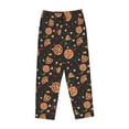 thumbnail image 1 of Lsque Pizzas Mushrooms Print Women's Pajama Pants, Lounge Pant - Comfortable Home Wear,Elastic Waistband, Stylish Design-Large, 1 of 9