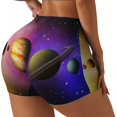 thumbnail image 1 of Lsque Planets And Stars Pattern High Waisted Biker Shorts for Women-Tummy Control Fitness Athletic Workout Running Yoga Gym Shorts,Moisture-Wicking-Small, 1 of 9
