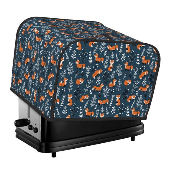 Lsque cute fall fox Print 4 Slice Toaster Cover , Kitchen Appliance Dustproof Protector , Toaster Protector Dustproof Kitchen Appliance Cover