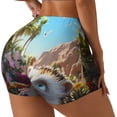 thumbnail image 1 of Lsque Playful Hedgehog Forest Pond Pattern High Waisted Biker Shorts for Women-Tummy Control Fitness Athletic Workout Running Yoga Gym Shorts,Moisture-Wicking-Small, 1 of 9