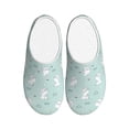 thumbnail image 1 of Lsque Playing Rabbit Pattern Womens Comfort Cotton on Scuff With Memory Foam and Anti-skid Sole Slipper-39/40, 1 of 7