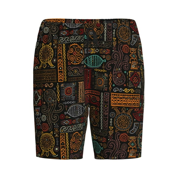 Lsque Polynesian Turtles Mens Sleep Pajama Shorts,Short Pajama Pants, Cotton Ultra-Soft Knit-XX-Large