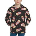 thumbnail image 1 of Lsque Popcorn Patten Youth Hoodie Sweatshirt Pullover with Kangaroo Pocket Boys and Girls Hoodie Warm Hoodie for Kids-Medium, 1 of 6