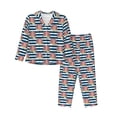 thumbnail image 1 of Lsque Popcorn Pattern Long Sleeve Pajama Set for Women - Soft 2-Piece Sleepwear and Loungewear Set with Pockets, Comfy Nightwear-XX-Large, 1 of 7