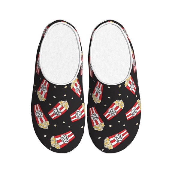 Lsque Popcorn Pattern Womens Comfort Cotton on Scuff With Memory Foam and Anti-skid Sole Slipper-35/36