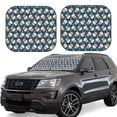 thumbnail image 1 of Lsque Popcorn With Glasses 2 PCS Windshield Sun Shade | CarFoldable Window Covers | Car Accessories Reflect UV for Universal Cars SUV Truck | Large, 1 of 7