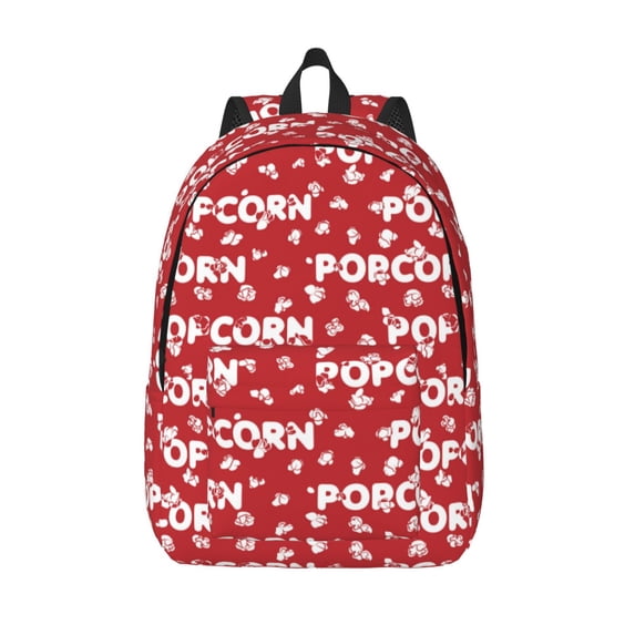 Lsque Popcorn2 Pattern Canvas Daypack, Durable Backpack, High-quality Versatile Backpack,Vintage Compact Backpack-Small