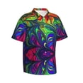 thumbnail image 1 of Lsque Pride Rainbow pattern Hawaiian Shirt for Men, Unisex Summer Beach Casual Short Sleeve Button Down Shirts-Small, 1 of 9