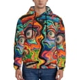 thumbnail image 1 of Lsque Psychedelic Faces Colorful Pattern Casual Men's Hoodie,Hooded Sweatshirt with Kangaroo Pocket,Pullover Hoodie-Medium, 1 of 7
