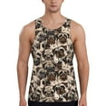 thumbnail image 1 of Lsque Pug Pattern Mens Tank Tops Muscle Athletic Quick Dry Sleeveless Workout Fitness T Shirts Beach Tank Top, Loose-fit Sleeveless Shirt for Men-XX-Large, 1 of 7