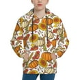 thumbnail image 1 of Lsque Pumpkin Corn Daisy Patten Youth Hoodie Sweatshirt Pullover with Kangaroo Pocket Boys and Girls Hoodie Warm Hoodie for Kids-Small, 1 of 6
