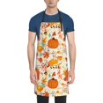 thumbnail image 1 of Lsque Pumpkin Fall Pears Waterproof Apron Chef Aprons for Men Heavy Duty Chemical Work Apron Extra Long Grilling Aprons with Adjustable Bib Apron, 1 of 9