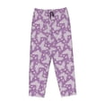 thumbnail image 1 of Lsque Purple Butterflies Floral Print Women's Pajama Pants, Lounge Pant - Comfortable Home Wear,Elastic Waistband, Stylish Design-Medium, 1 of 9