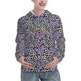 thumbnail image 1 of Lsque Purple Butterflies Pattern Casual Women's Hoodie,Hooded Sweatshirt with Kangaroo Pocket,Pullover Hoodie with Eye-catching Drawstrings-XX-Large, 1 of 7