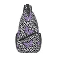 thumbnail image 1 of Lsque Purple Butterflies Pattern Cross Chest Bag Diagonally – Premium Durable Front Chest Sling with Adjustable Padded Strap, High-Capacity Storage, 1 of 8