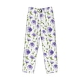 thumbnail image 1 of Lsque Purple Chicory Print Men's Pajama Pants, Lounge Pant - Comfortable Home Wear,Elastic Waistband, Stylish Design-Small, 1 of 9