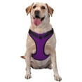 thumbnail image 1 of Lsque Purple Dog Harness, No-Pull Pet Harness with 2 Leash Clips, Adjustable Soft Padded Dog Vest with Easy Control Handle for Large Dogs-Large, 1 of 9