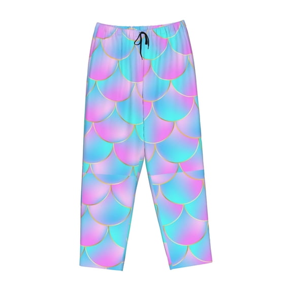 Lsque Purple Dragon Scales Print Women's Pajama Pants, Lounge Pant - Comfortable Home Wear,Elastic Waistband, Stylish Design-Medium