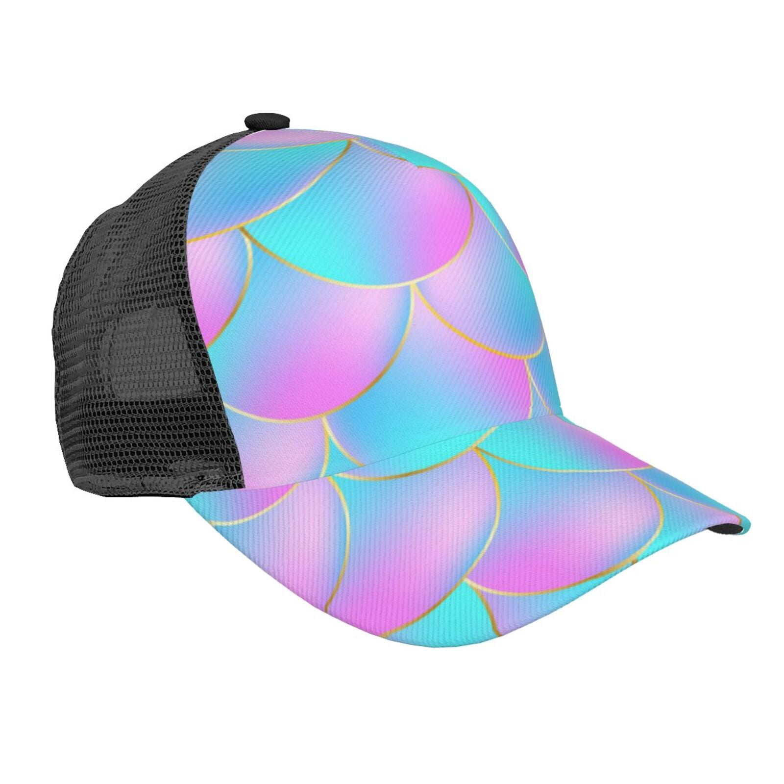 Lsque Purple Dragon Scales Printed Trucker Hat - Baseball Cap for Men ...