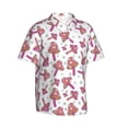 thumbnail image 1 of Lsque Purple Mushroom pattern Hawaiian Shirt for Men, Unisex Summer Beach Casual Short Sleeve Button Down Shirts-X-Large, 1 of 9