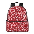 thumbnail image 1 of Lsque Question Marks1 Pattern Backpack – School Travel Canvas Daypack with Ergonomic Padded Straps, Multiple Compartments & Leather Handle, 1 of 5