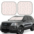 thumbnail image 1 of Lsque Rabbit 2 PCS Windshield Sun Shade | CarFoldable Window Covers | Car Accessories Reflect UV for Universal Cars SUV Truck | Large, 1 of 7
