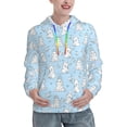 thumbnail image 1 of Lsque Rabbit And Bird Pattern Casual Women's Hoodie,Hooded Sweatshirt with Kangaroo Pocket,Pullover Hoodie with Eye-catching Drawstrings-Large, 1 of 7