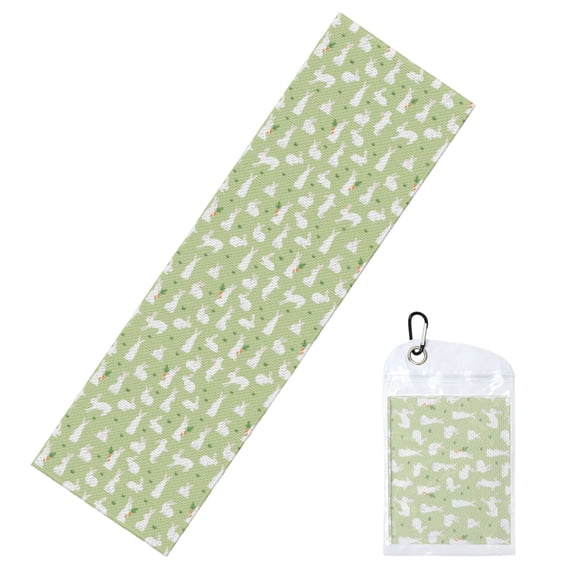 Lsque Rabbit And Carrot (2) Printed Cooling Towel (40"x 12"), Ice Towel, Microfiber, Soft Breathable Chilly Towel for Yoga, Sport, Gym, Workout, Fitness, Running
