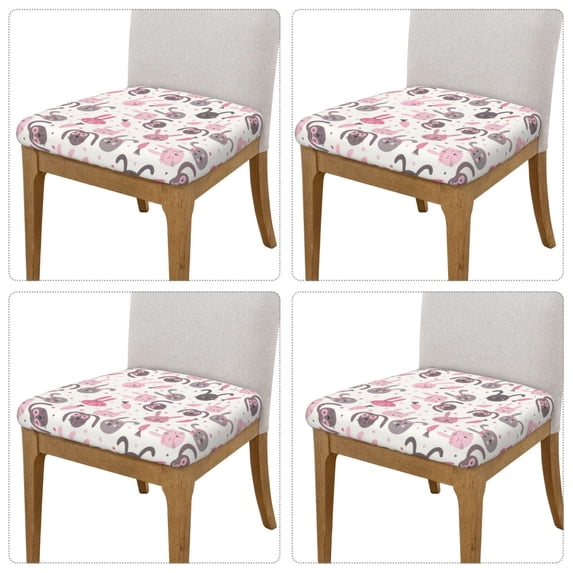 Lsque Rabbit And Carrot Printed Square Couch Cushion Covers, Floral Sofa Cushion Covers Replacement, Stretch Couch Covers for Couch-16.9in