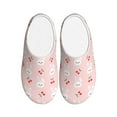 thumbnail image 1 of Lsque Rabbit And Cherry Pattern Womens Comfort Cotton on Scuff With Memory Foam and Anti-skid Sole Slipper-35/36, 1 of 7
