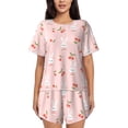 thumbnail image 1 of Lsque Rabbit And Cherry Women's Short-Sleeved Pajama Set - 2 Piece Soft and Lightweight Sleepwear Set-Medium, 1 of 9