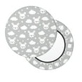 thumbnail image 1 of Lsque Rabbit And Cloud Round Bar chair cushion covers Velvet Fabric Premium Comfort Protects from Scratches and Stains for 14-17 Inch Chair- 12 inch, 1 of 7