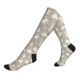 thumbnail image 1 of Lsque Rabbit And Flower Pattern Sport Compression Socks for Men & Women 15-20 mmHg Knee High Nurse Pregnant Running Medical and Travel Athletic, 1 of 6