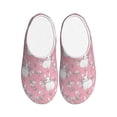 thumbnail image 1 of Lsque Rabbit And Flower Pattern Womens Comfort Cotton on Scuff With Memory Foam and Anti-skid Sole Slipper-35/36, 1 of 7
