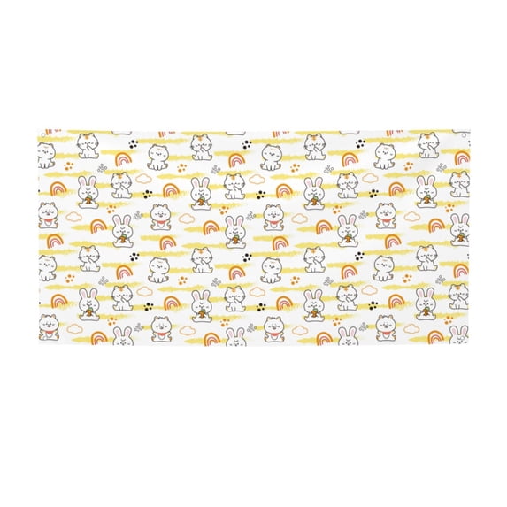 Lsque Rabbit And Milk Tea Pattern Party Banner, Festive Banner , Holiday Celebrations and Events for Carnival Birthday Party Festival Decorations-Small