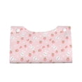 thumbnail image 1 of Lsque Rabbit And Peach Printed Long Tissue Box Cover Holder, Facial Paper Organizer Dispenser,Triangle with Bottom Belt, PVC Leather Decorative Organizer, 1 of 9