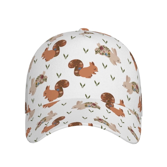 Lsque Rabbit And Squirrel Baseball Cap Trucker Low Profile Hat Golf Dad Hat Adjustable Original Classic Unconstructed Plain Cap Men Women