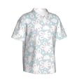 thumbnail image 1 of Lsque Rabbit And Star pattern Hawaiian Shirt for Men, Unisex Summer Beach Casual Short Sleeve Button Down Shirts-Small, 1 of 9