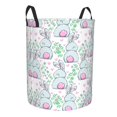 thumbnail image 1 of Lsque Rabbit Back View pattern Laundry Hamper Basket, Tall Woven Rope Hamper Basket for Clothes, Lightweight Storage Basket, Collapsible Waterproof-, 1 of 8