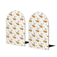 thumbnail image 1 of Lsque Rabbit And Carrot Printed Wood Bookends,Non-Skid Bookend for Shelves,Heavy Duty Support Bookends,Non-Slip Foam Pads for Office, Home, and Library,1 Pair, 1 of 8