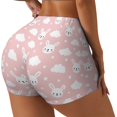thumbnail image 1 of Lsque Rabbit And Cloud Pattern High Waisted Biker Shorts for Women-Tummy Control Fitness Athletic Workout Running Yoga Gym Shorts,Moisture-Wicking-X-Large, 1 of 9