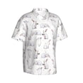 thumbnail image 1 of Lsque Rabbit Eating pattern Hawaiian Shirt for Men, Unisex Summer Beach Casual Short Sleeve Button Down Shirts-X-Large, 1 of 9