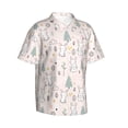 thumbnail image 1 of Lsque Rabbit Forest pattern Hawaiian Shirt for Men, Unisex Summer Beach Casual Short Sleeve Button Down Shirts-Small, 1 of 9