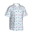 thumbnail image 1 of Lsque Rabbit In The Rain pattern Hawaiian Shirt for Men, Unisex Summer Beach Casual Short Sleeve Button Down Shirts-XX-Large, 1 of 9