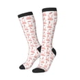 thumbnail image 1 of Lsque Rabbit Is And Carrots Printed Crew Socks Men's Women's LightWeight Thin Casual Calf Socks ,Knee High Socks,Cotton Socks, 1 of 9